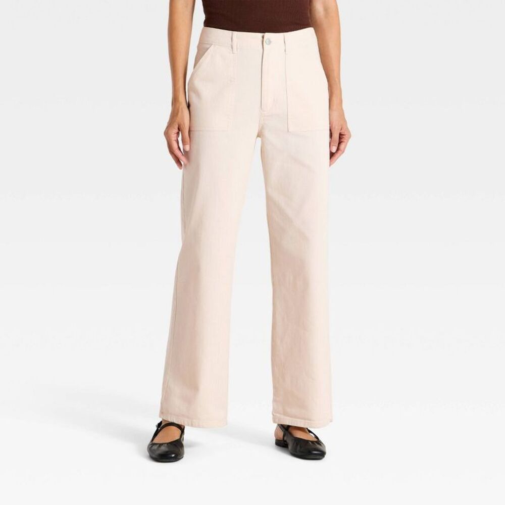Women's Low Slung Loose Pant - Universal Thread Cream 8